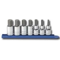 KD Tools KDT80720 7 Piece 3/8 and 1/2 Inch Drive Metric Hex Bit Socket Set