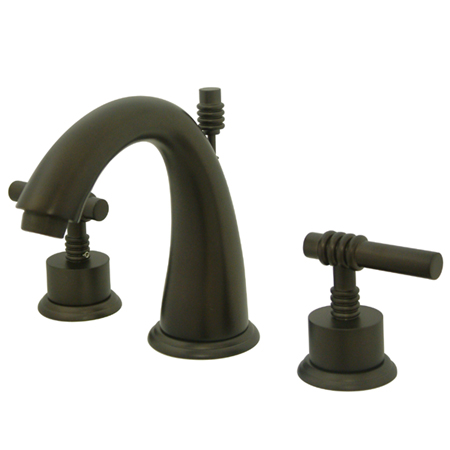 Kingston Brass KS2965ML Two Handle 8 in. to 16 in. Widespread Lavatory Faucet with Brass Pop-up
