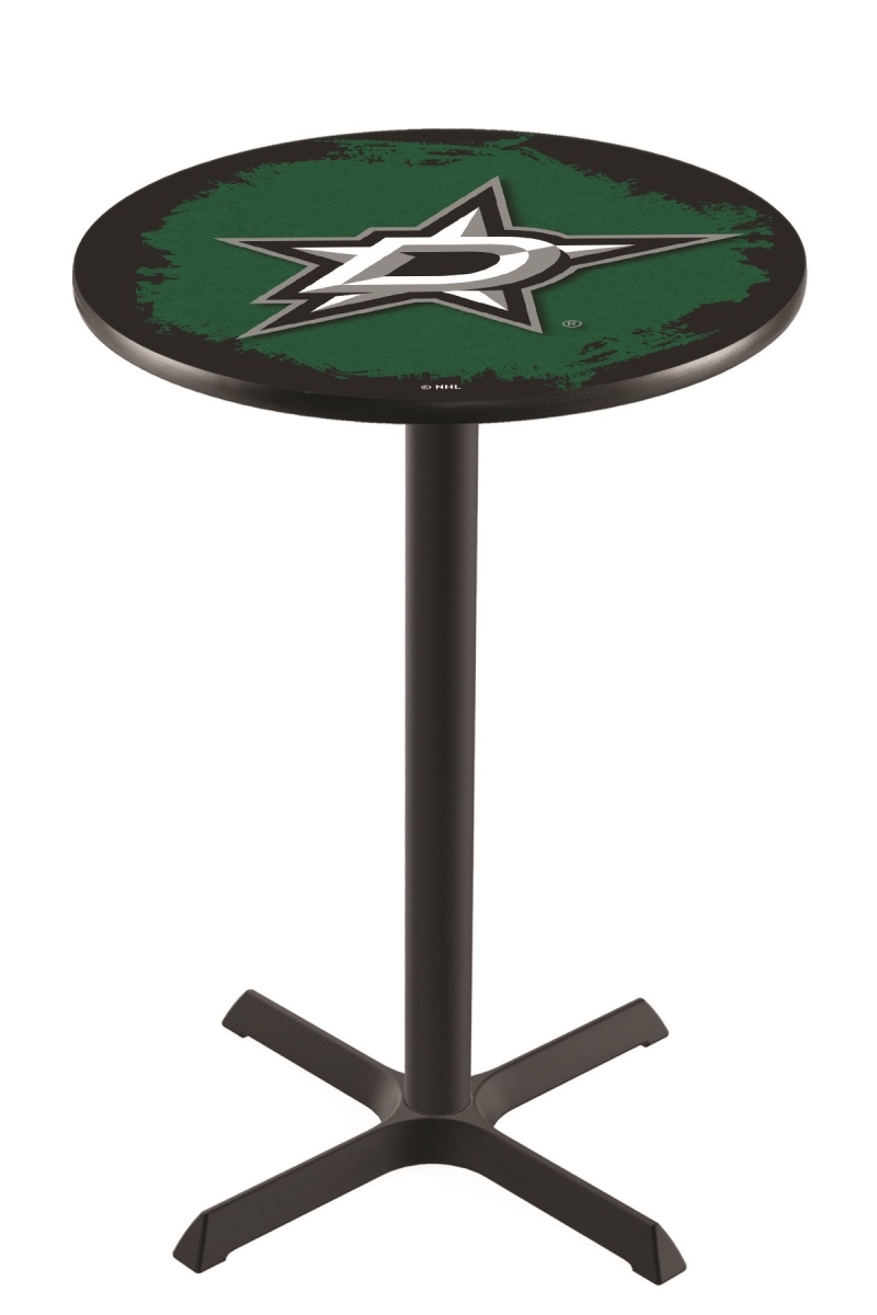 Holland Bar Stool L211 Dallas Stars 42&quot; Tall - 36&quot; Top Pub Table with Black Wrinkle Finish
