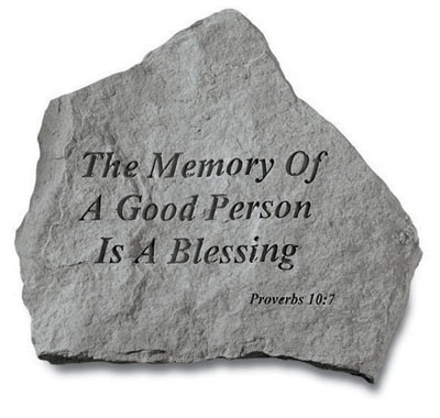 Kay Berry Inc Kay Berry- Inc. 93120 The Memory Of A Good Person - Memorial 15.25 Inches x 14 Inches