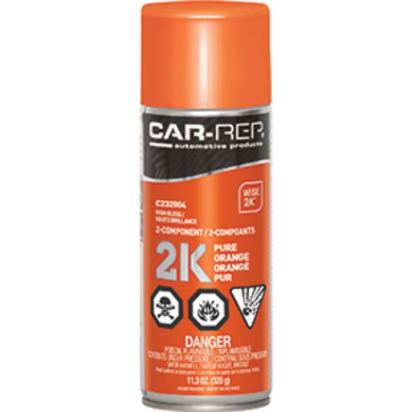 Car-Rep CAR-C232004 11 oz 2K NA RAL2004 Spraypaint&#44; Pure Orange