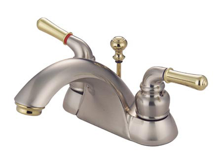 Kingston Brass KB2629B Two Handle 4 in. Centerset Lavatory Faucet with Retail Pop-up