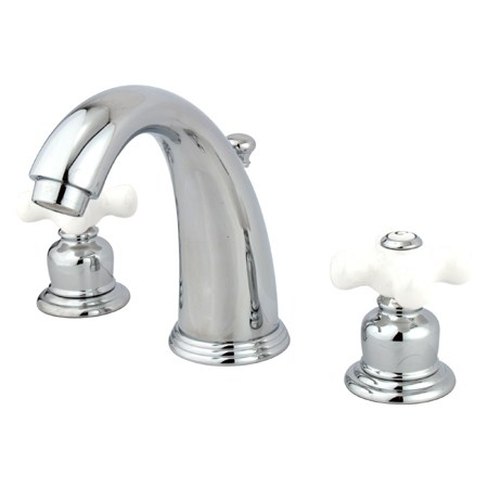 Kingston Brass GKB981PX Water Saving English Country Widespread Lavatory Faucet, Polished Chrome
