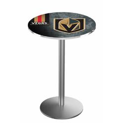 Holland Bar Stool L214 Vegas Golden Knights 36&quot; Tall - 30&quot; Top Pub Table with Stainless Finish