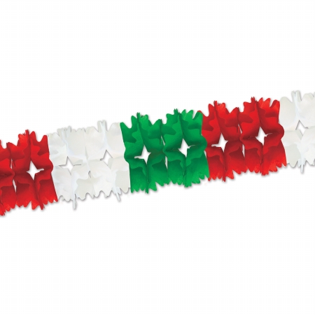 BEISTLE CO mpany 55180-RWG Pageant Garland - Red- White & Green