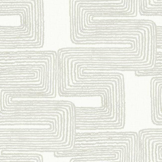 RoomMates RMK12214PL Zulu Signature Peel & Stick Wallpaper&#44; White