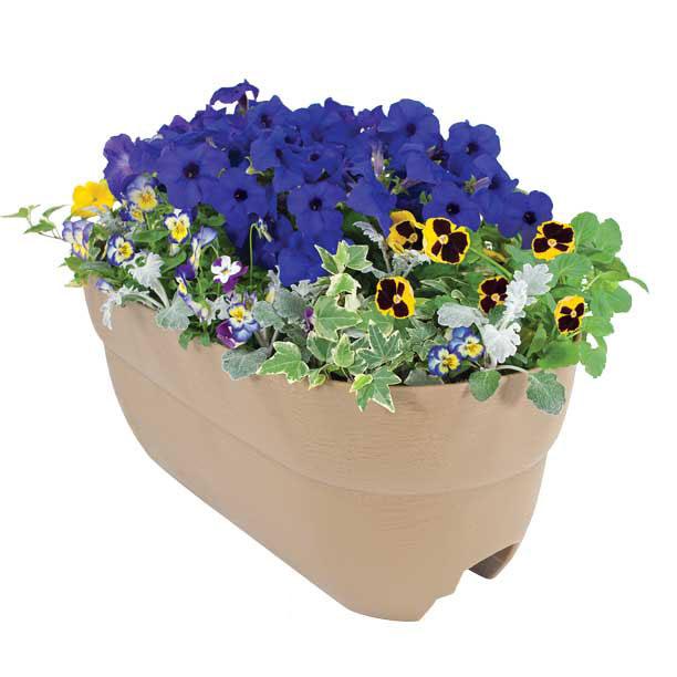 EmscoGroup 2440-1 Bloomers Rail Planter 24 in. Multi Planter - Sand