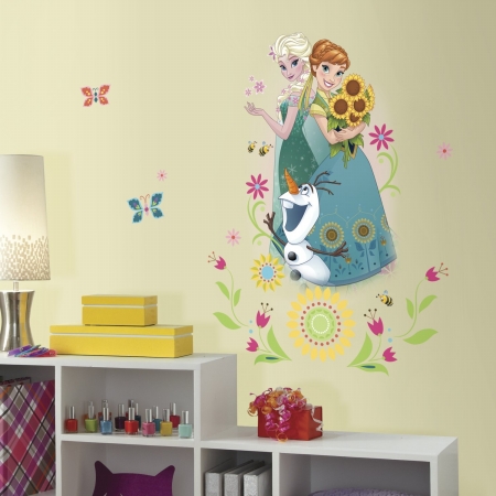 RoomMates Room Mates RMK3018GM Disney Frozen Fever Group Peel & Stick Giant Wall Graphic