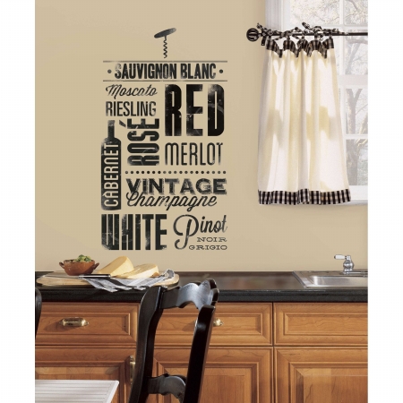 RoomMates Room Mates RMK2649SCS Wine Lovers Peel And Stick Wall Decals