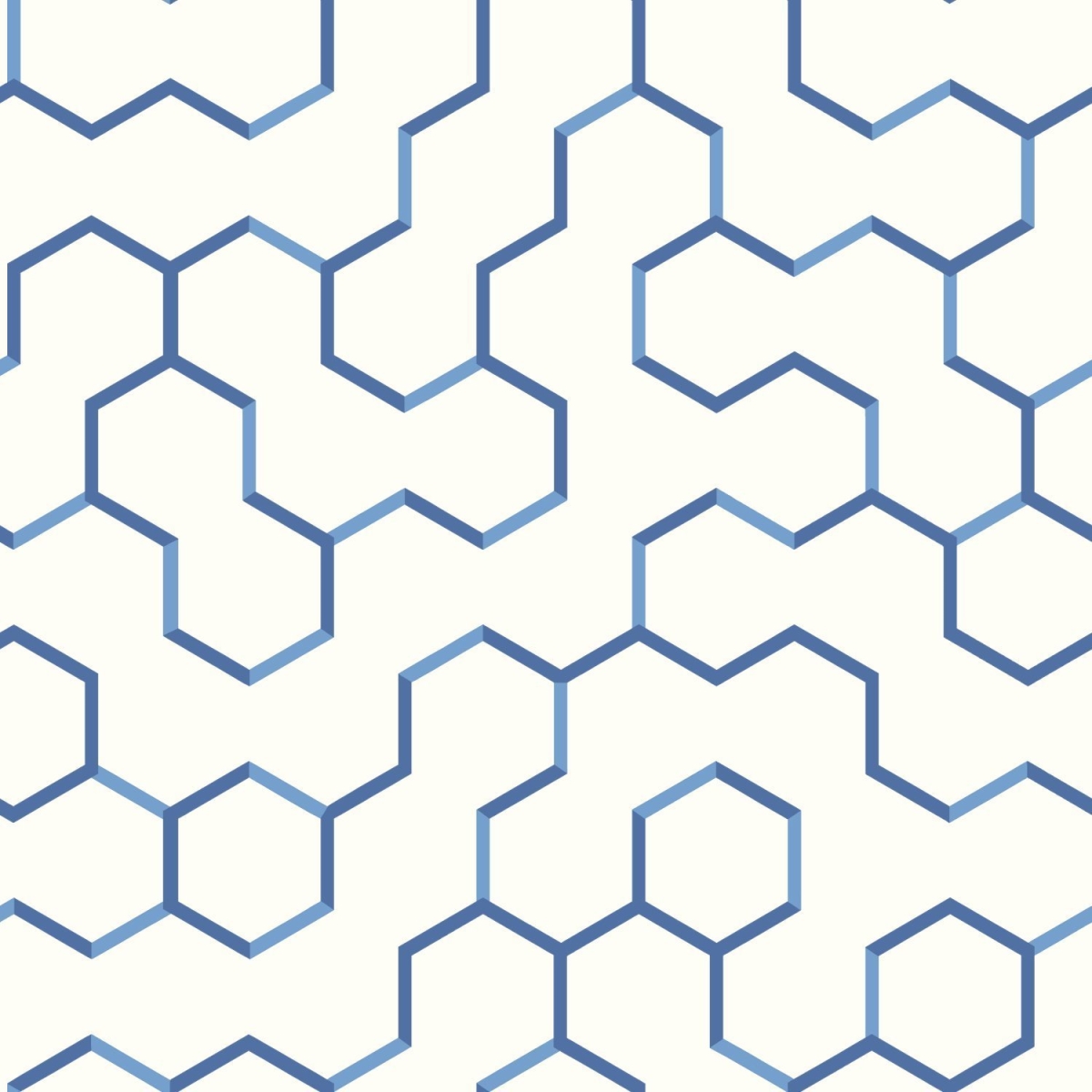 RoomMates RMK9093WP Blue Open Geometric Peel & Stick Wallpaper