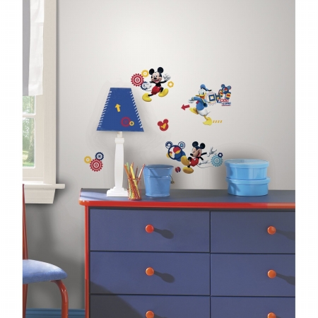 RoomMates Room Mates RMK2555SCS Mickey And Friends Mickey Mouse Clubhouse Capers Peel And Stick Wall Decals