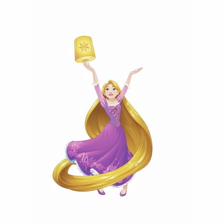 Disney RMK3208GM Sparkling Rapunzel Peel & Stick Giant Wall Decals- Yellow - Pack of 4