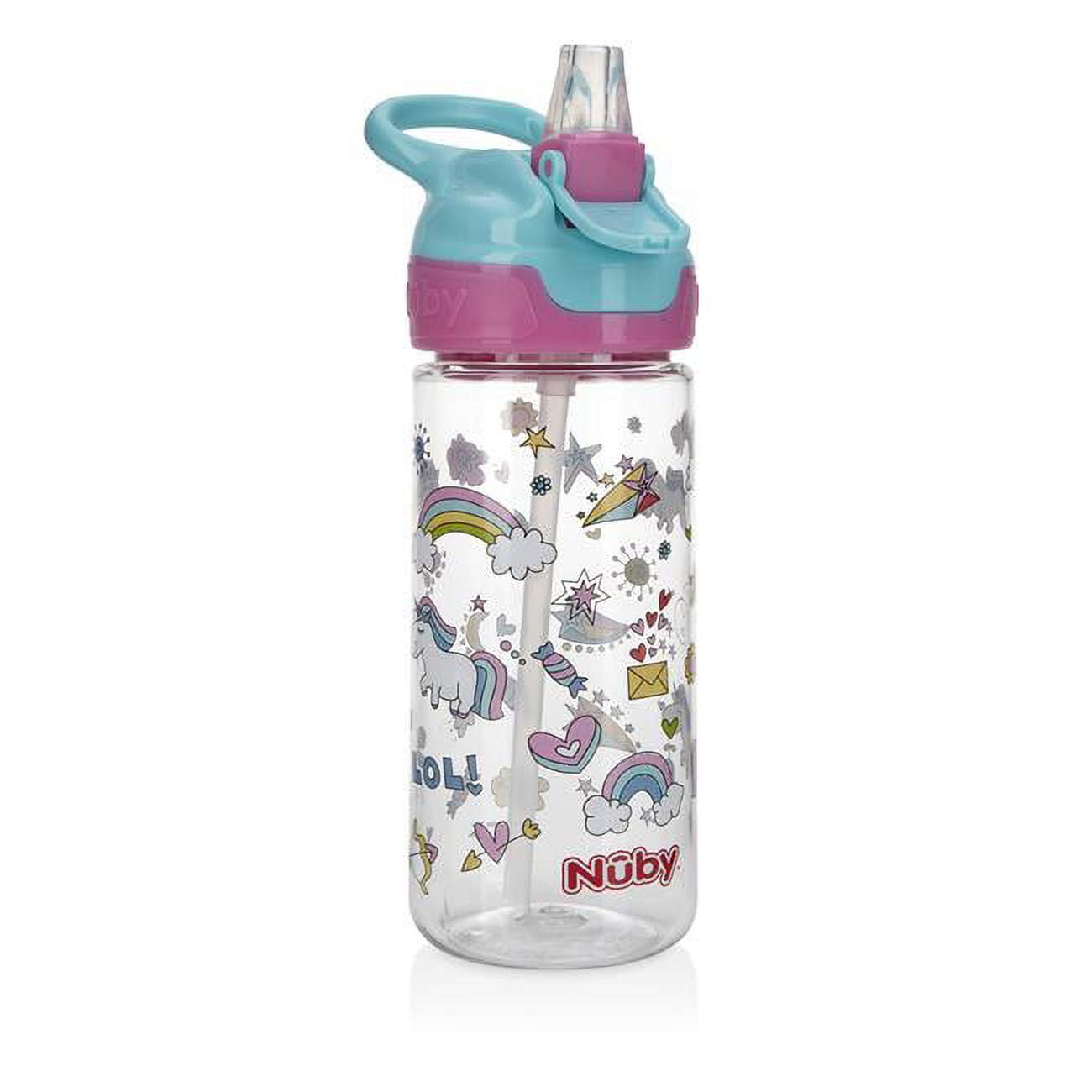 BabyCreations 18 oz Unicorns Flip-it Soft Spout Tritan Water Bottle, Case of 48