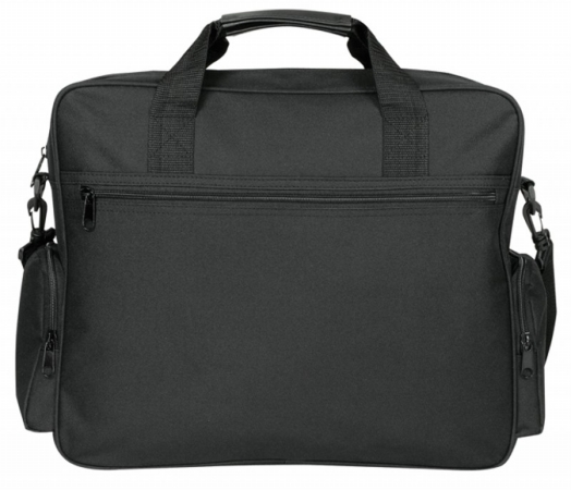 Ddi 1923876 Deluxe Briefcases w/Two Side Pockets - Black  16&quot; Case of 24