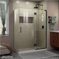 Dreamline E32430L-09 72 x 48.37 x 30 in. Unidoor-X Hinged Shower Enclosure - Satin Black