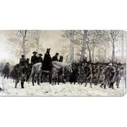 Made4Mansions William T. Trego &'Washington Reviewing His Troops at Valley Forge&' Stretched Canvas