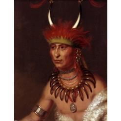 Posterazzi SAL900128650 Shaumonekusse Prairie Wolf an Oto Chief by Charles Bird King 1785-1862 Poster Print - 18 x 24 in.