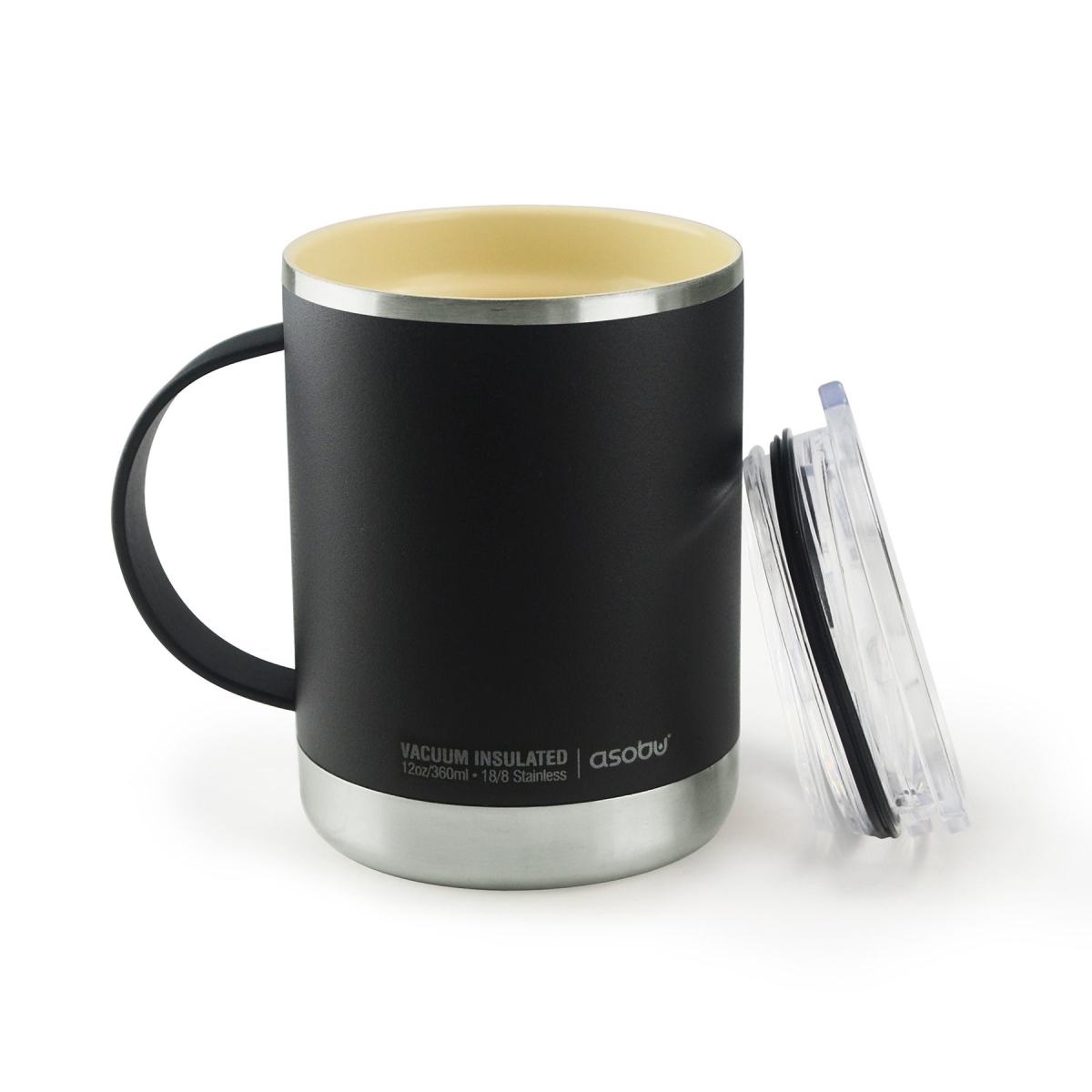 ASOBU SM30BLK 12 oz Vacuum Insulated Ultimate Coffee Mug&#44; Black