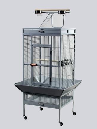 Prevue Pet Products 3152W 24 in. x 20 in. x 60 in. Wrought Iron Select Cage - Pewter
