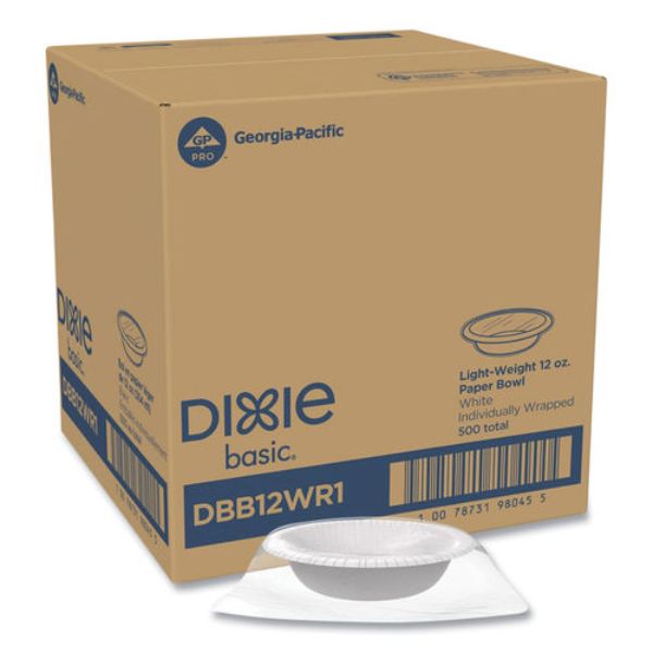 Dixie DXEDBB12WR1 12 oz Everyday Disposable Dinnerware Bowl, White - Case of 500