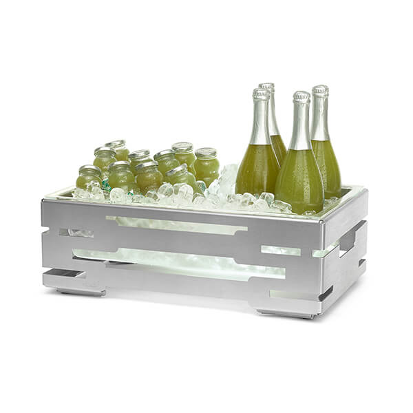 Rossetto Rosseto SM243 Multi Chef 7 in. Stainless Steel Cooler with Acrylic Ice Housing