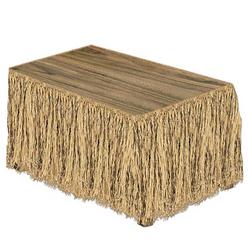 BEISTLE CO Beistle - 50453 - Raffia Table Skirting - Pack of 6