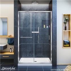 Dreamline SHDR-0948720-04-FR 44-48 in. Infinity-Z Frameless Sliding Shower Door - Brushed Nickel