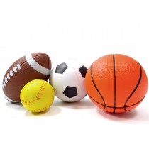 AZ Trading & Import Az Import & Trading PSY08 Sports Balls for Kids - Soccer Ball- Basket ball- Foot ball & Baseball