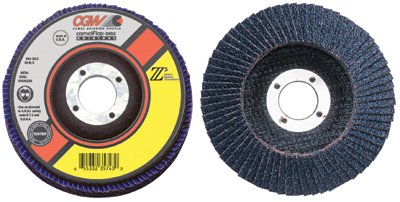 CGW Abrasives 421-42335 4.5X.63-11 Z3-80 T29 Reg 100 percent Za Flap Disc