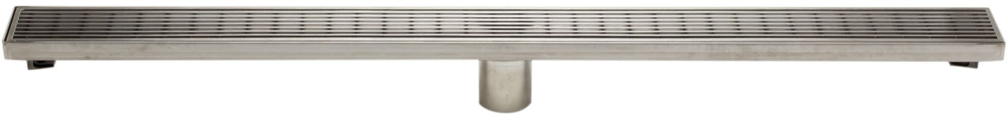 ALFI Brand ABLD36D 36 in. Modern Stainless Steel Linear Shower Drain with Groove Lines