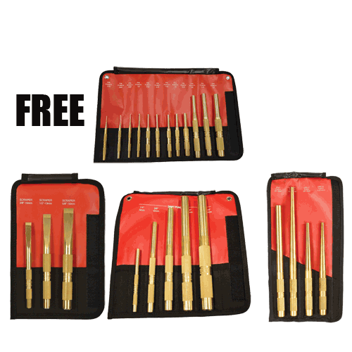 Mayhew Tools MAY-81408 Brass Pin Punch Set for 67001-67003-61363