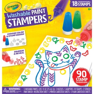 Crayola CYO54-1077 Washable Paint Stamper Set, Assorted Color