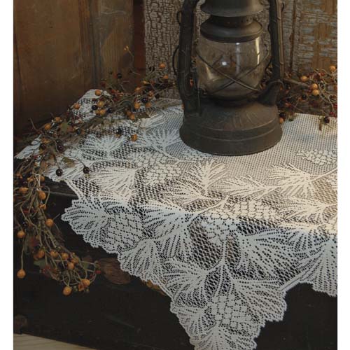 Heritage Lace WL-3636W 36 x 36 in. Woodland Table Topper