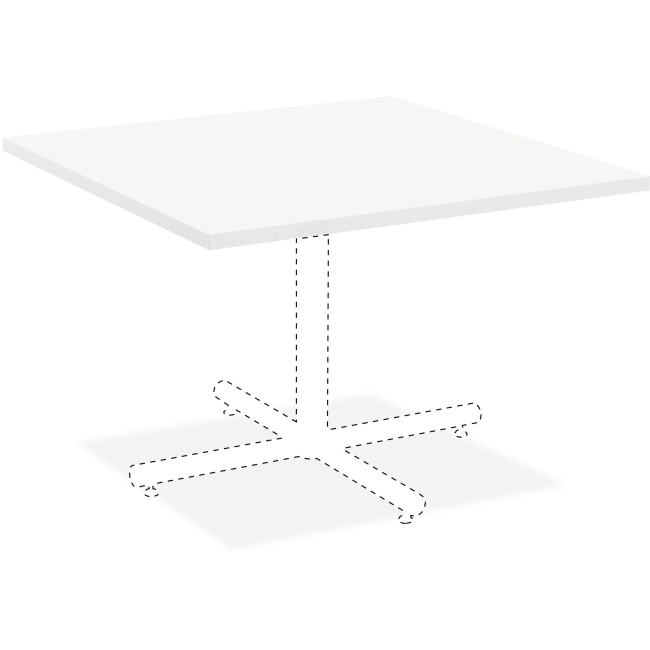 Lorell LLR99858 36 x 36 in. Hospitality Square Tabletop - White