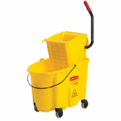 Rubbermaid Commercial Products RCP758088BN Mop Bucket-Wringer Combination- 26-35 Quart Bucket- Brown