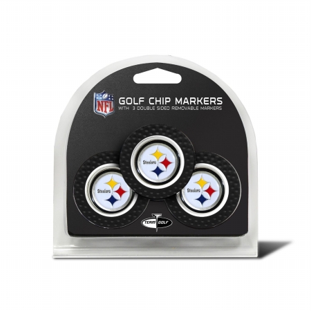 Team Golf 32488 Pittsburgh Steelers Golf Chip - Pack of 3