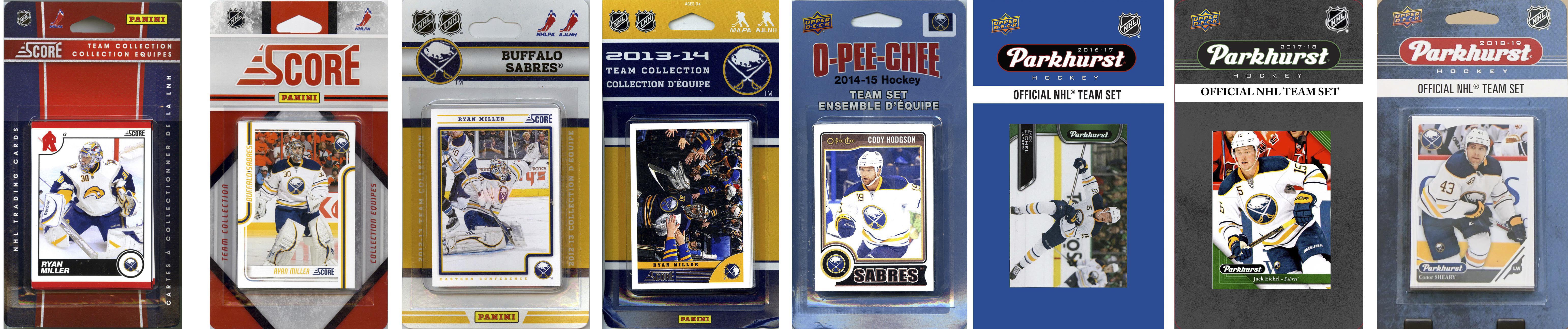 Williams & Son Saw & Supply C&I Collectables SABRES818TS NHL Buffalo Sabres 8 Different Licensed Trading Card Team Sets