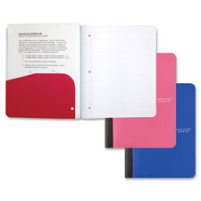 Mead MEA09276 Composition Book with Pocket, 100 Shts 9.75 in. x 7.5 in., Ast