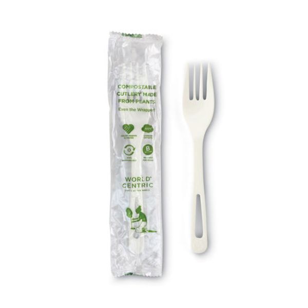 World Centric WORFOPSI 6.3 in. TPLA Compostable Cutlery Fork, White - 750 Count