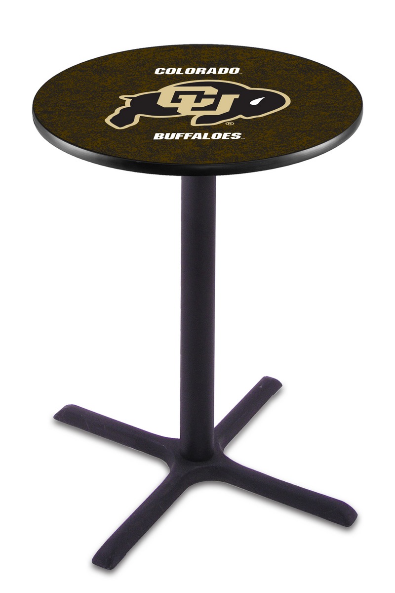 Holland Bar Stool L211 University of Colorado 36&quot; Tall - 36&quot; Top Pub Table with Black Wrinkle Finish