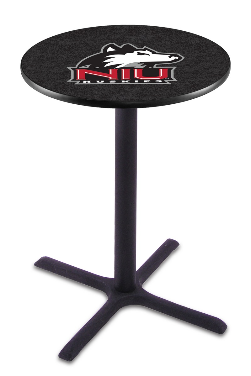 Holland Bar Stool L211 University of Northern Illinois 36&quot; Tall - 36&quot; Top Pub Table with Black Wrinkle Finish