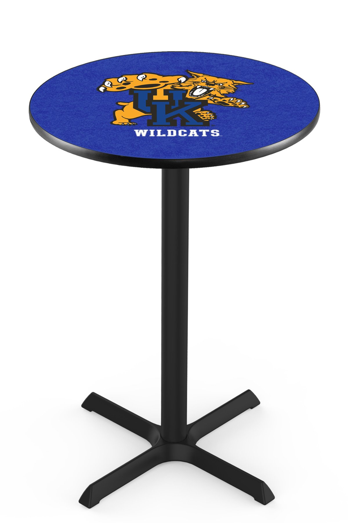 Holland Bar Stool L211 University of Kentucky (Cat) 36&quot; Tall - 36&quot; Top Pub Table with Black Wrinkle Finish
