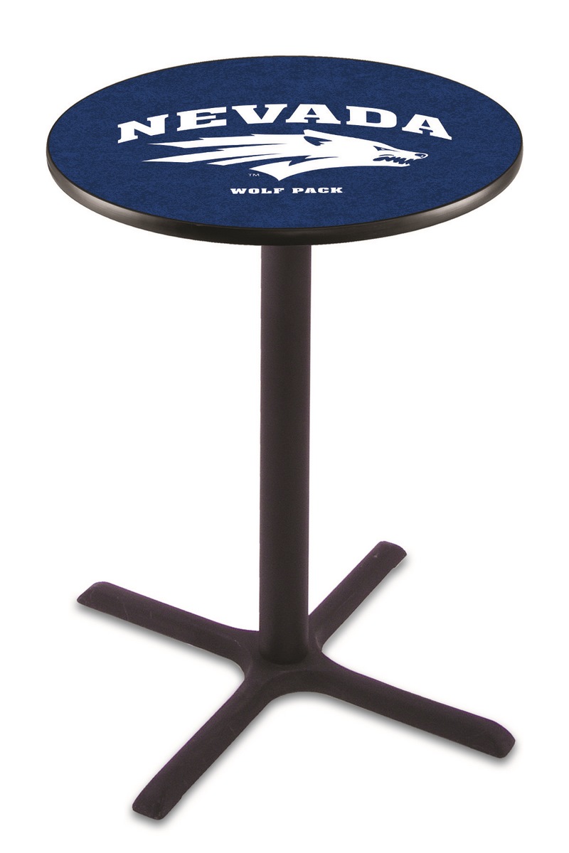 Holland Bar Stool L211 University of Nevada 42&quot; Tall - 36&quot; Top Pub Table with Black Wrinkle Finish