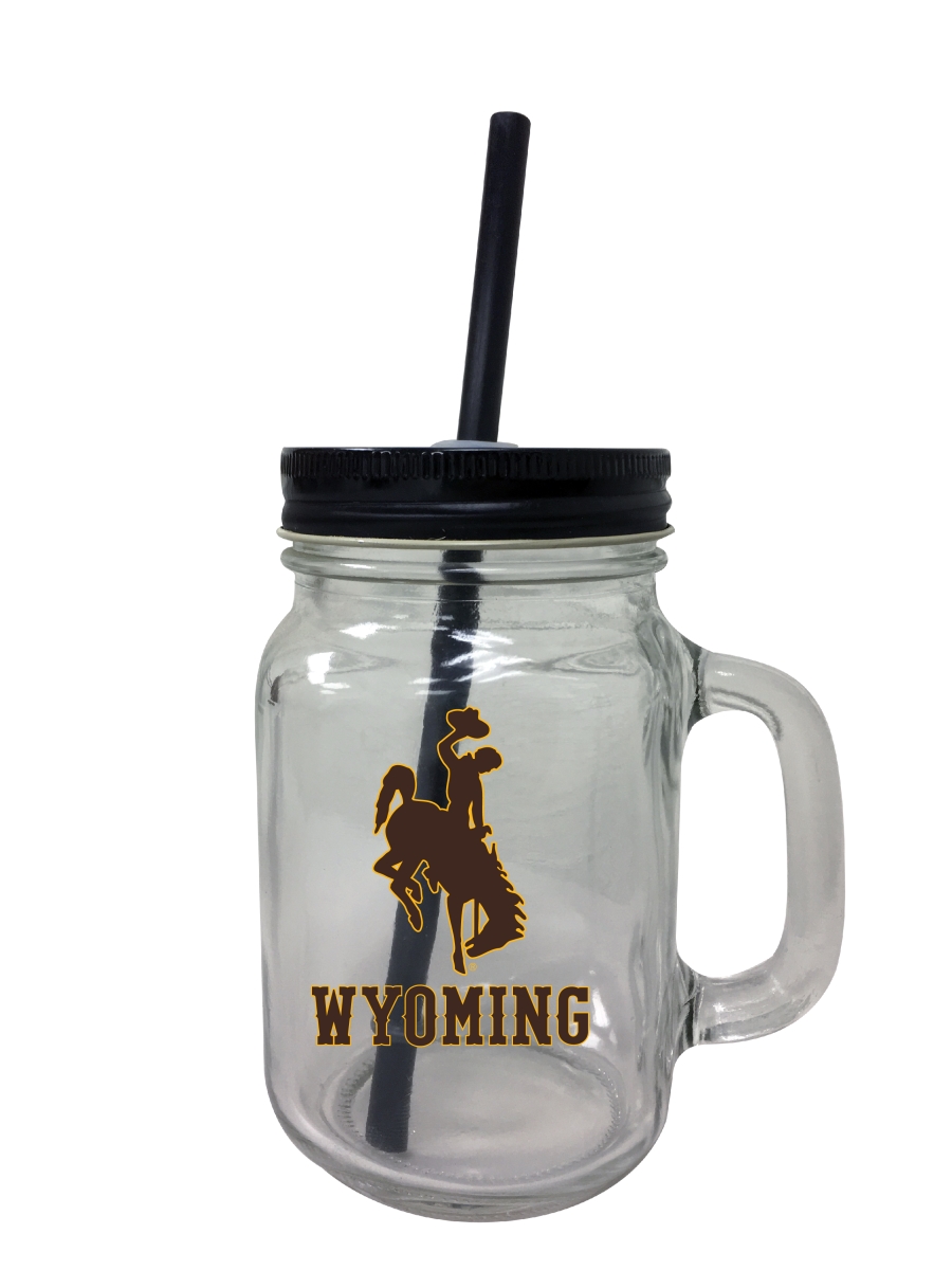 R & R Imports TBM-C-WY19 16 oz Wyoming Cowboys Mason Jar Tumbler