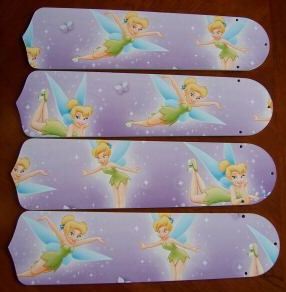 LightitUp Tinkerbell Fairy Purple 42 in. Ceiling Fan Blades Only