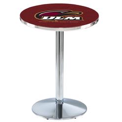 Holland Bar Stool L214 University of Louisiana at Monroe 36&quot; Tall - 36&quot; Top Pub Table with Chrome Finish