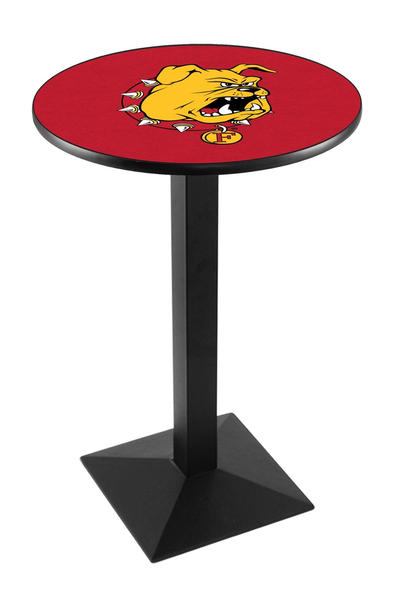 Holland Bar Stool L217 Ferris State University 36&quot; Tall - 36&quot; Top Pub Table with Black Wrinkle Finish