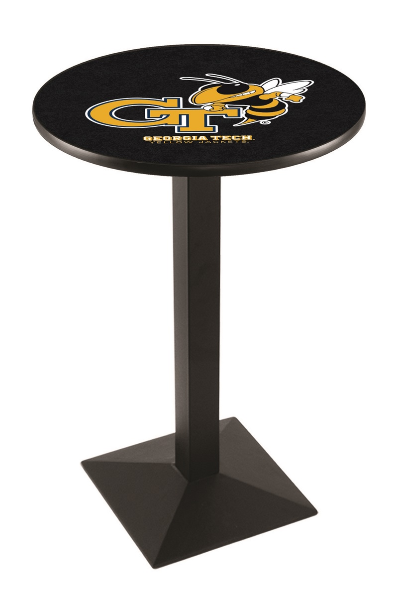 Holland Bar Stool L217 Georgia Tech 36&quot; Tall - 36&quot; Top Pub Table with Black Wrinkle Finish