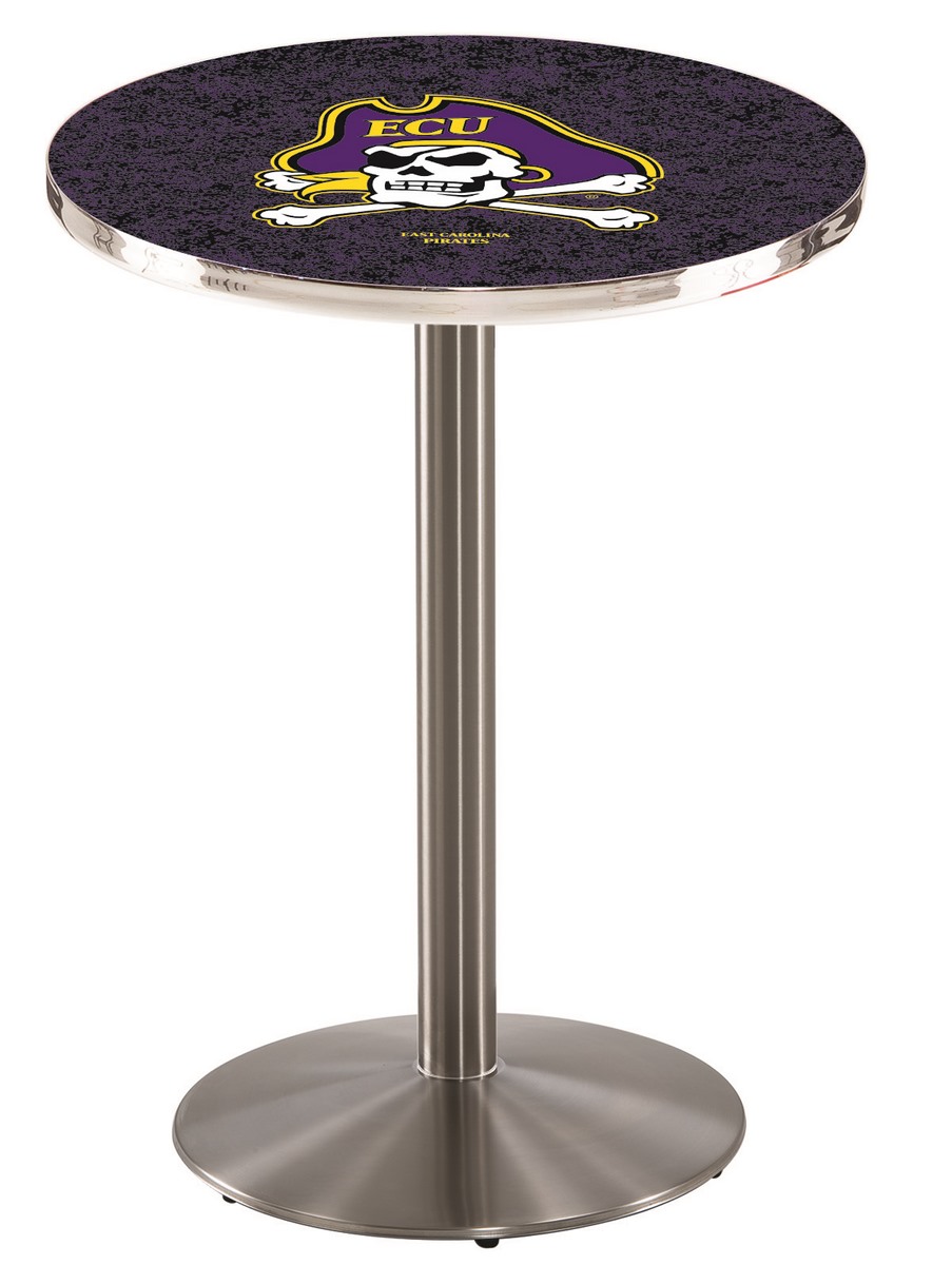 Holland Bar Stool L214 East Carolina University 36&quot; Tall - 36&quot; Top Pub Table with Stainless Finish