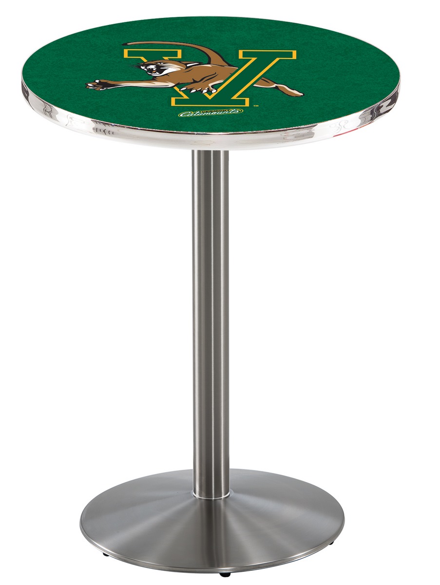 Holland Bar Stool L214 University of Vermont 36&quot; Tall - 36&quot; Top Pub Table with Stainless Finish